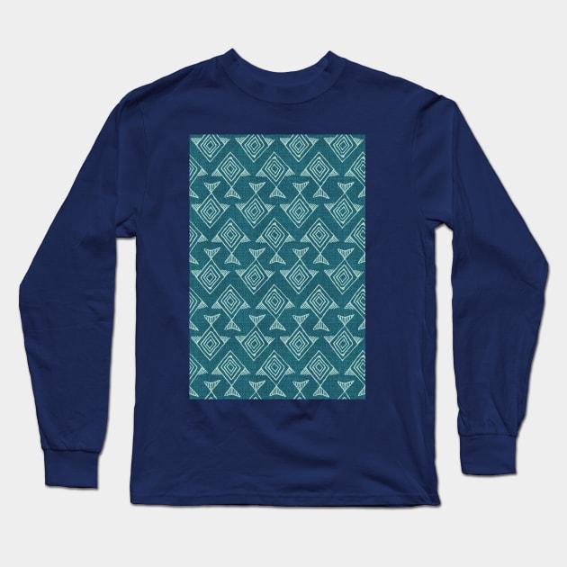 Tie Dye Fabric Craft Patterns Long Sleeve T-Shirt by KewaleeTee